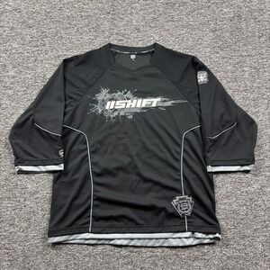 Y2K 2000s Shift Racing Motocross Racing Jersey Long Sleeve Shirt Black Large